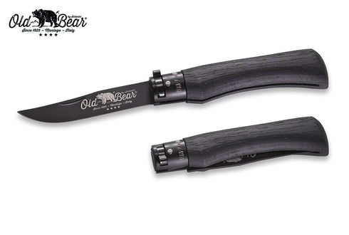 Antonini Old Bear Pocket Knife Total Black 全黑木柄折刀 黑刃